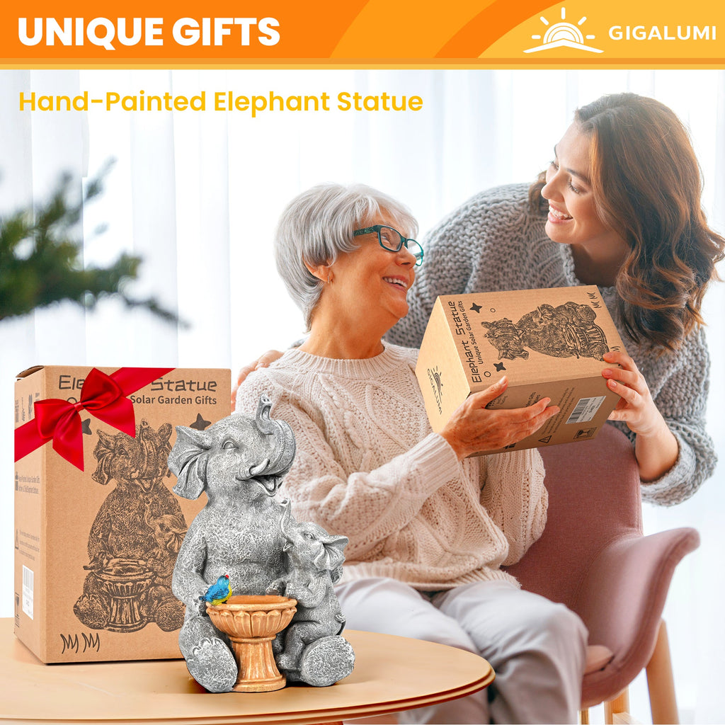 Gigalumi Solar Loving Elephant Yard Decoration (1 Pack)-3