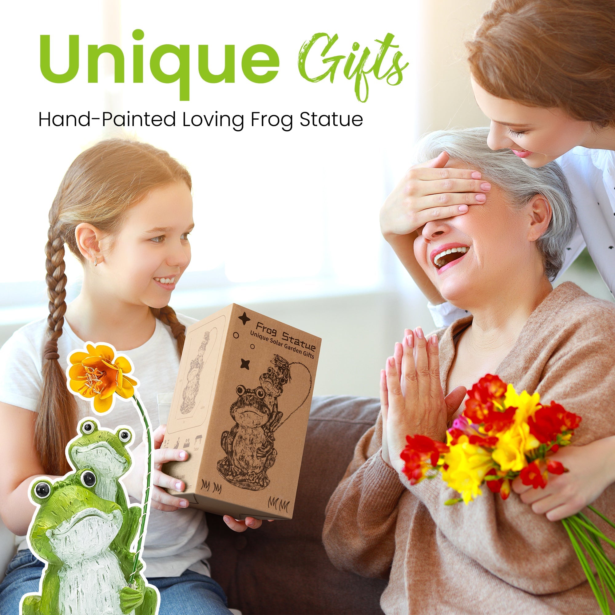 Gigalumi Solar Frog Garden Statue (1 Pack)-1