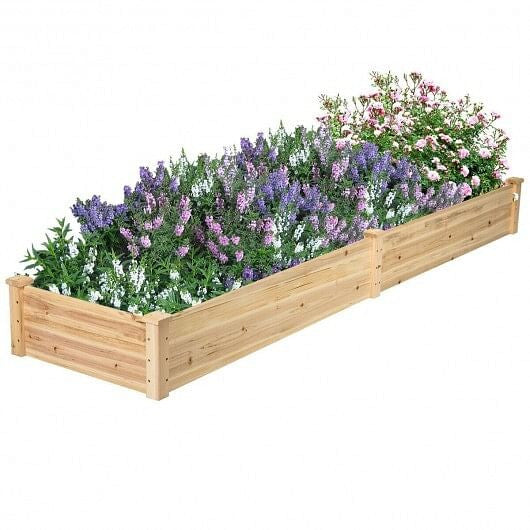 Wooden Vegetable Raised Garden Bed for Backyard Patio Balcony-1