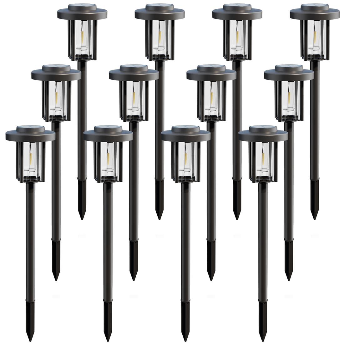Gigalumi Solar Powered Garden Lights, Waterproof IP65 Outdoor Pathway Lighting for Yard, Walkway-2