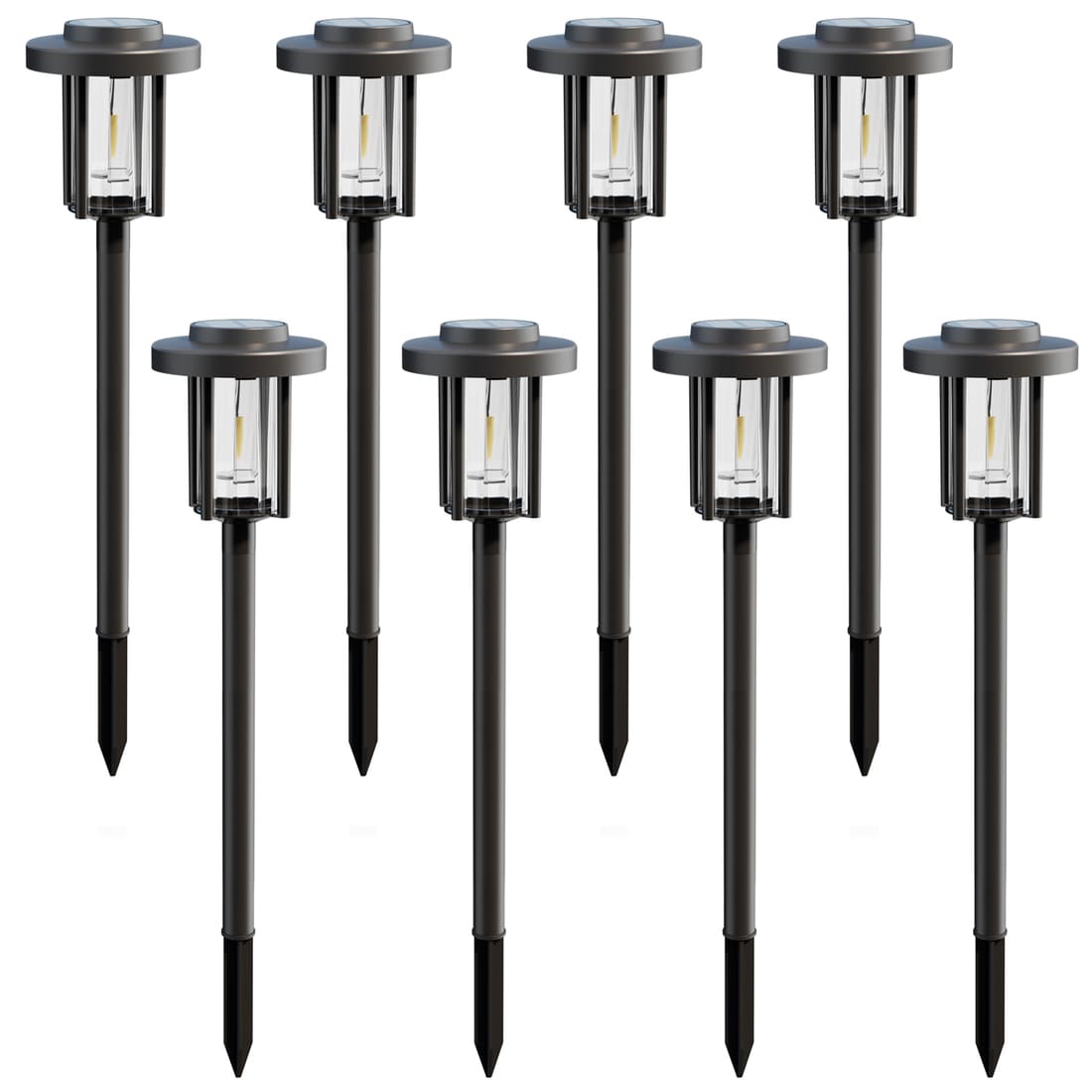 Gigalumi Solar Powered Garden Lights, Waterproof IP65 Outdoor Pathway Lighting for Yard, Walkway-1