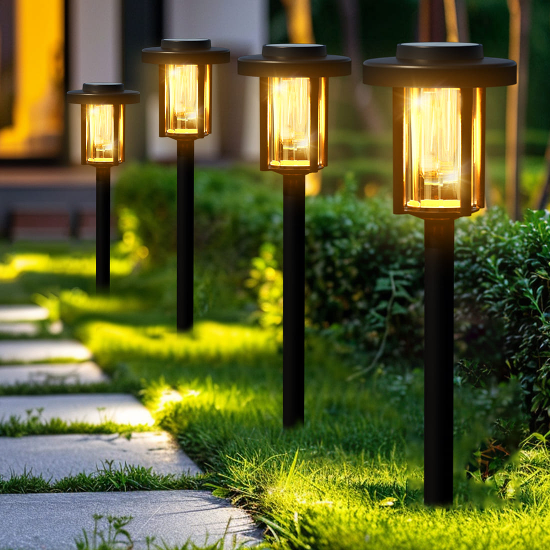 Gigalumi Solar Powered Garden Lights, Waterproof IP65 Outdoor Pathway Lighting for Yard, Walkway-3