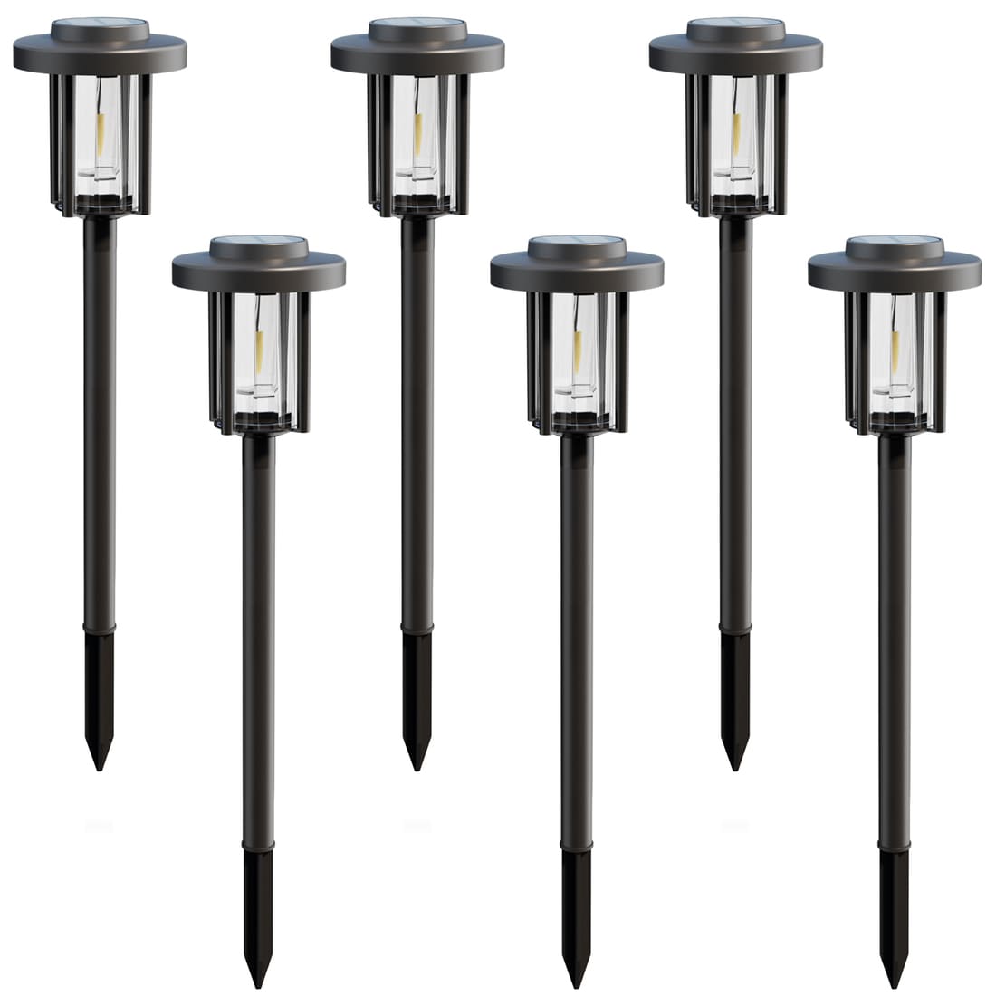 Gigalumi Solar Powered Garden Lights, Waterproof IP65 Outdoor Pathway Lighting for Yard, Walkway-0