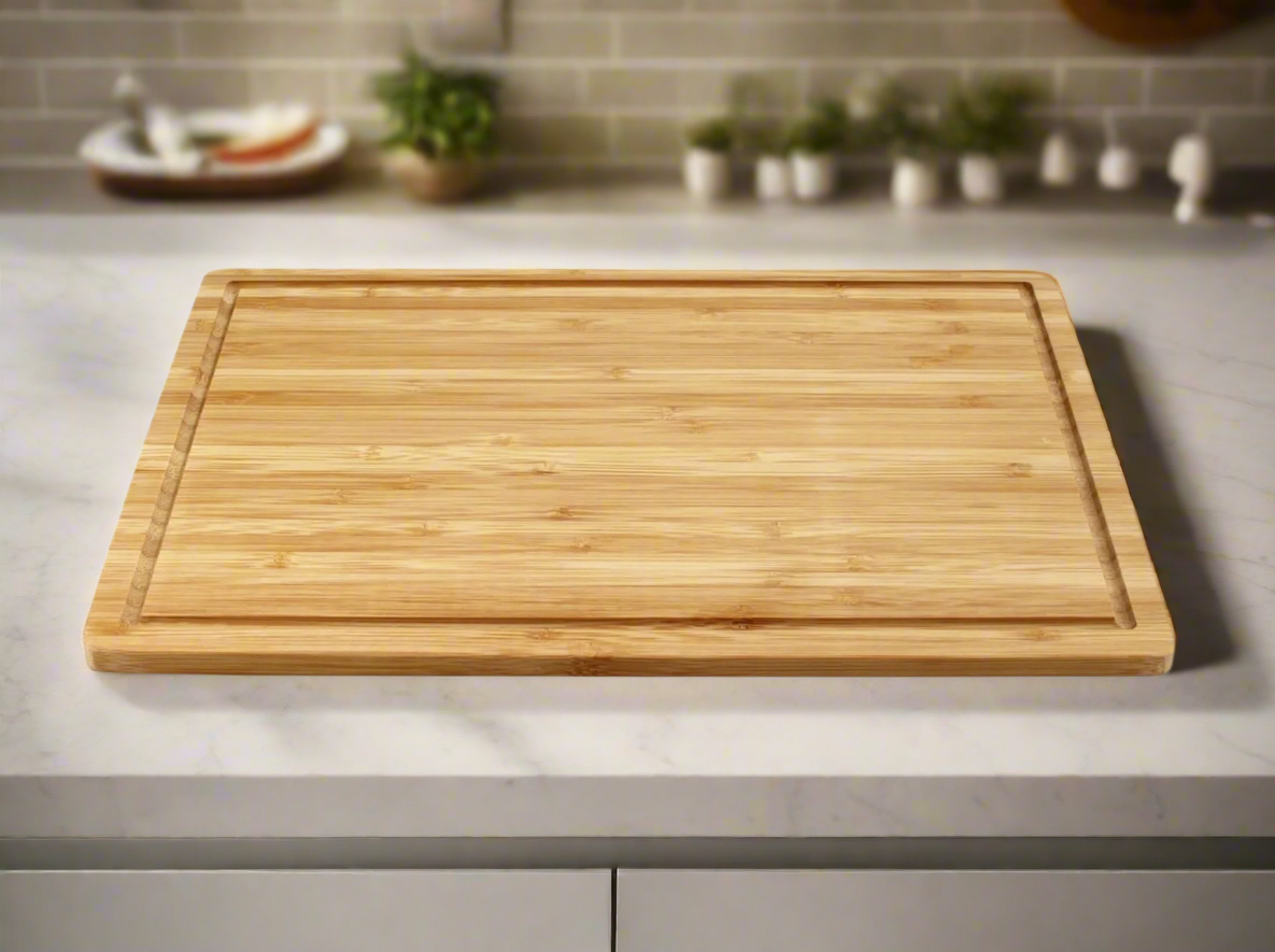 Bamboo Wood Cutting Board: Large – (17.75” x 11.8”)  Durable, Eco-Friendly Chopping Board-3