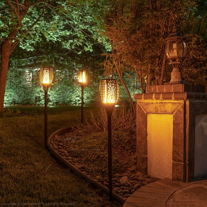 SolaFlame® | 96LED Flickering Flame Outdoor Solar Light | Dusk to Dawn | 2-Pack-1